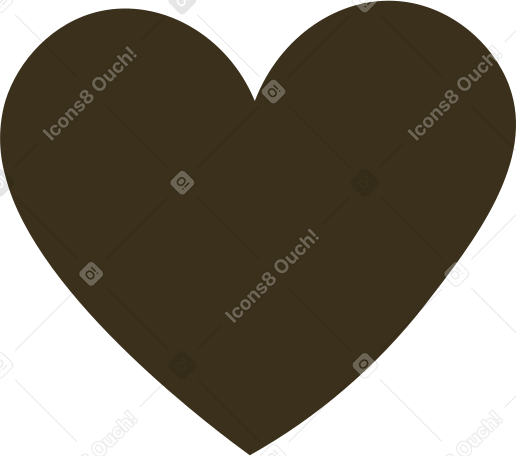 brown heart Illustration in PNG, SVG
