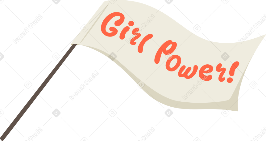 flag girl power PNG、SVG