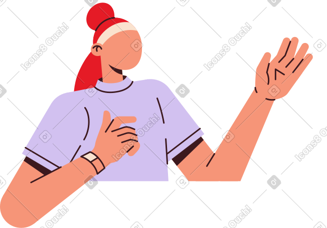 头上有发髻的年轻女子 PNG, SVG