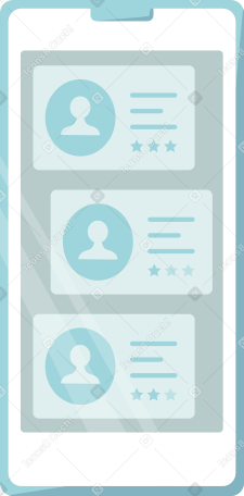 phone hiring Illustration in PNG, SVG