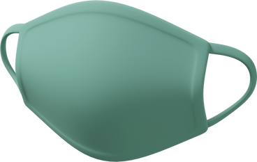 Green medical mask PNG, SVG