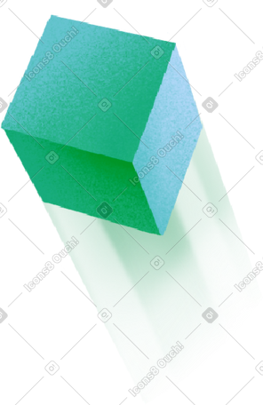 big green cube PNG, SVG