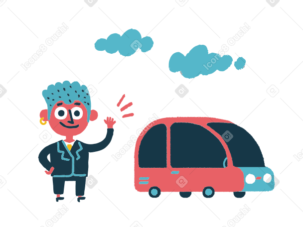 Your driver is here Illustration in PNG, SVG