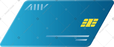 Blue transparent credit card PNG, SVG
