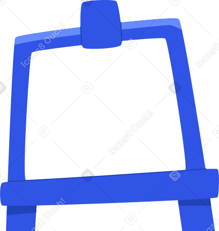 blue easel Illustration in PNG, SVG