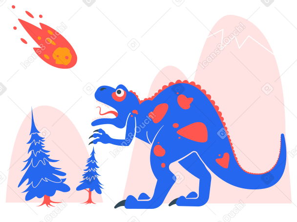 Illustration Dinosaurs' doomsday aux formats PNG, SVG