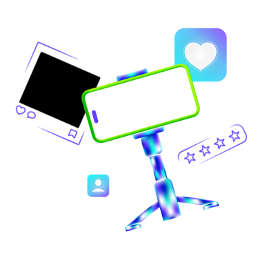 Digital content creation with smartphone PNG, SVG