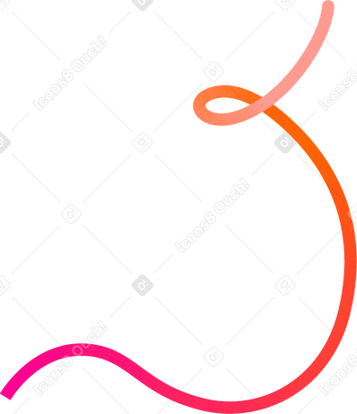 Ligne rouge-orange PNG, SVG