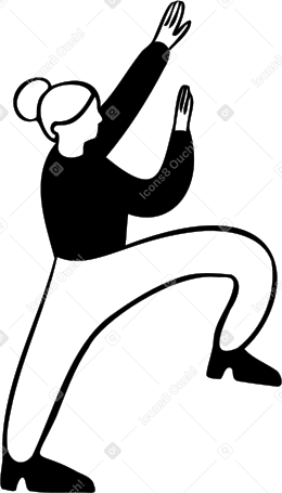 Женщина опирается на что-то руками в PNG, SVG