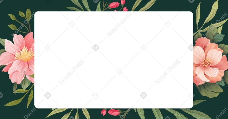 Flores rosadas y espacio de copia PNG, SVG
