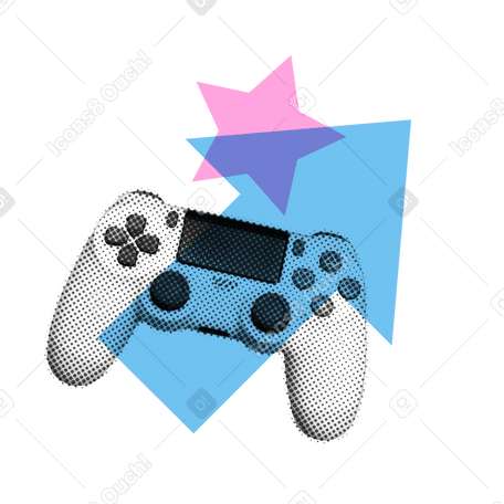 Gaming, PS controller, and levelling up PNG, SVG