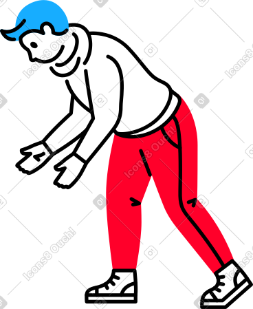 The leaning man PNG, SVG