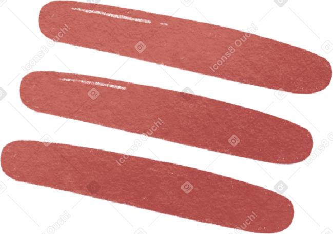 three red lines of text PNG、SVG