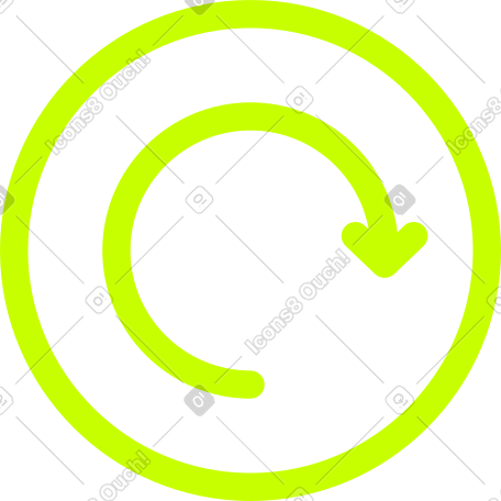 green arrow in a circle PNG, SVG