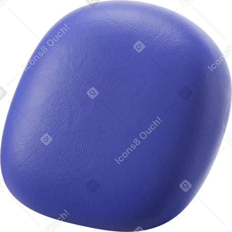 3D Cabeza azul PNG, SVG