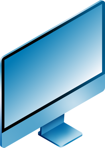 Isometrischer blauer imac-monitor PNG, SVG
