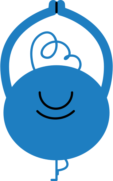 blue character does yoga PNG, SVG