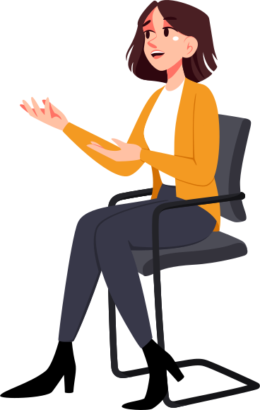 woman sitting on a chair PNG, SVG