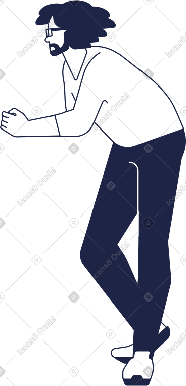 Man standing PNG, SVG