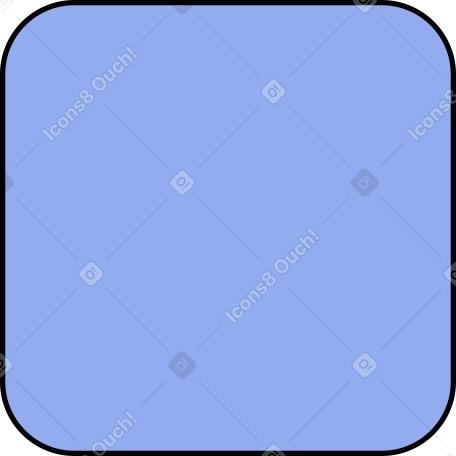 square with rounded corners Illustration in PNG, SVG