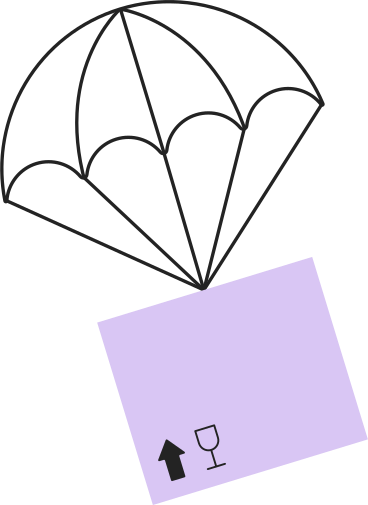 parachute box PNG, SVG