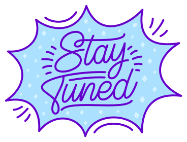 lettering sticker stay tuned dots text PNG, SVG