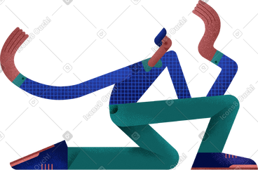 Man in blue shirt and green pants PNG, SVG