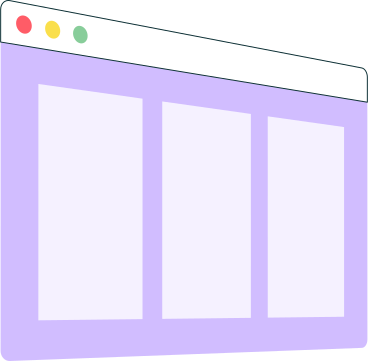purple browser window in perspective PNG, SVG