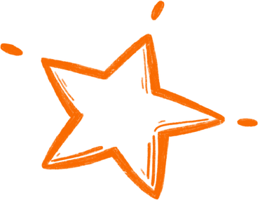 orange star line PNG, SVG