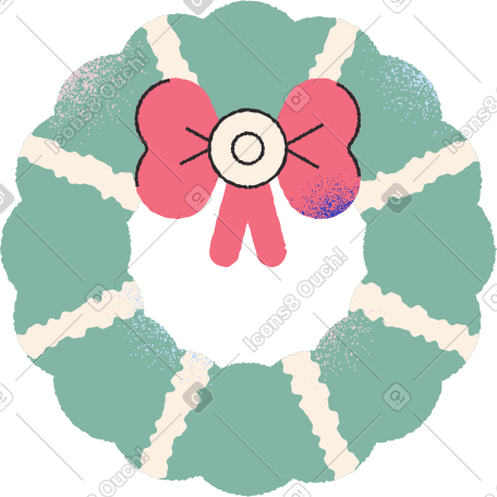 圣诞花环 PNG, SVG