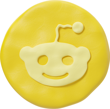 Round yellow reddit logo PNG, SVG