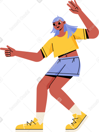 girl in shorts Illustration in PNG, SVG