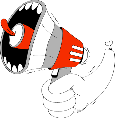 megaphone shouting loudly in hand PNG, SVG
