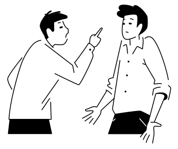 Two guys fighting, arguing, or quarreling PNG, SVG