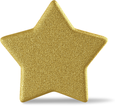 golden star standing PNG, SVG