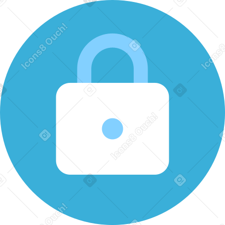 Значок замка в круге в PNG, SVG