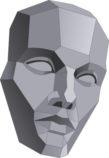 gypsum face chopping PNG, SVG