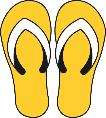 beach slippers PNG, SVG