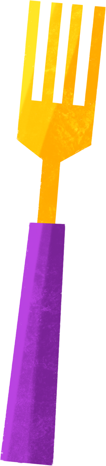 fork with purple handle PNG, SVG