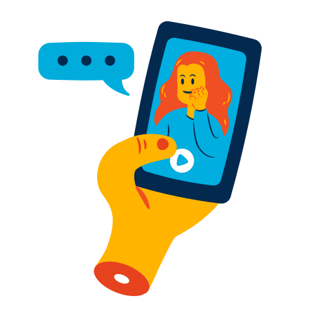 Video call Illustration in PNG, SVG
