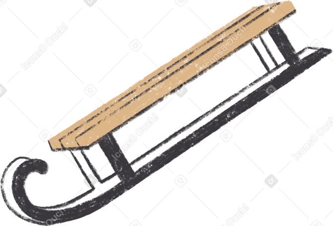 wooden sledges PNG, SVG