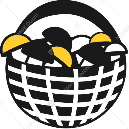 キノコのバスケット PNG、SVG