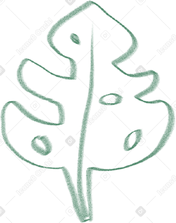 tropical monstera leaf Illustration in PNG, SVG
