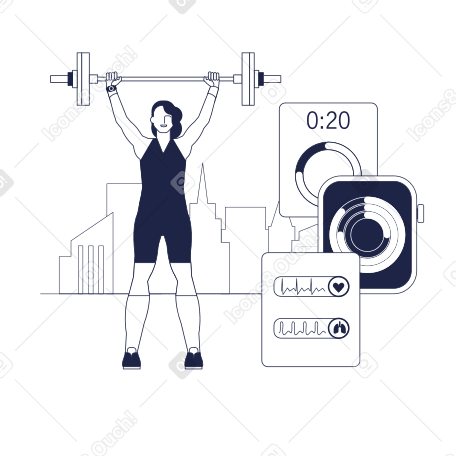 使用身体活动跟踪应用程序进行锻炼 PNG, SVG