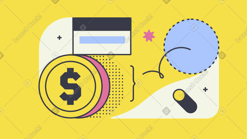 Online payment processed and dollar coin PNG, SVG