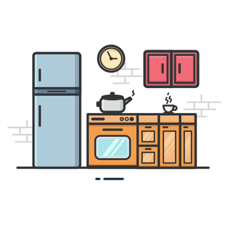 Kitchen Illustration in PNG, SVG