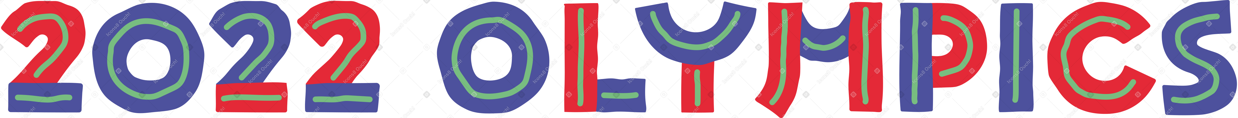 lettering two thousand twenty second olympics в PNG, SVG