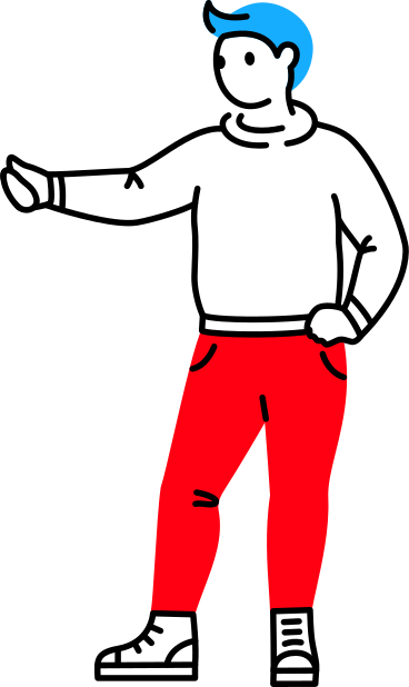 the man stretched out one arm PNG, SVG
