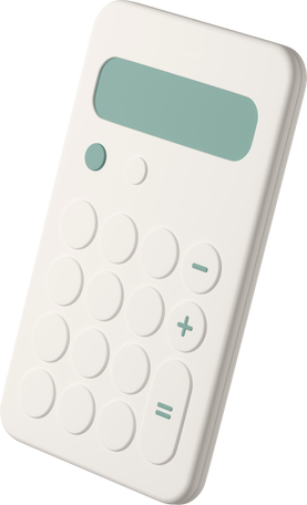 side view of white calculator  Illustration in PNG, SVG