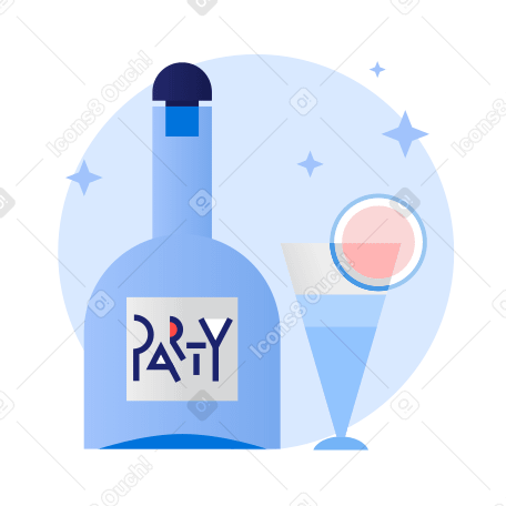 Party coctails Illustration in PNG, SVG